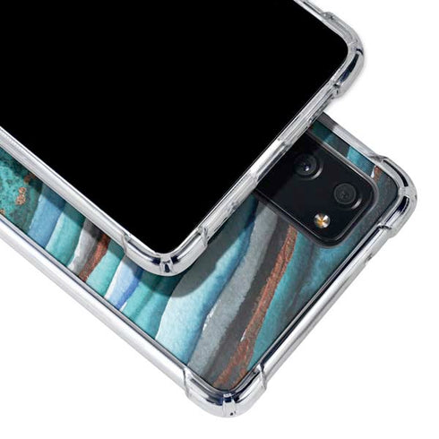 Turquoise Watercolor Geode Galaxy S20 FE Clear Case